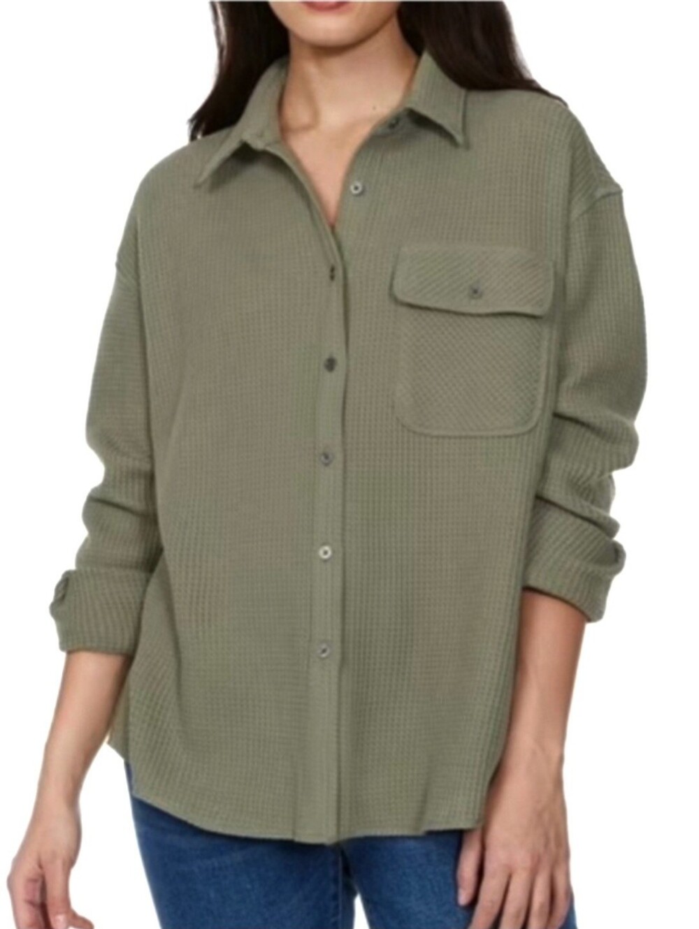 BUFFALO waffle button up SHIRT JACKET brand new SIZE MEDIUM long sleeve